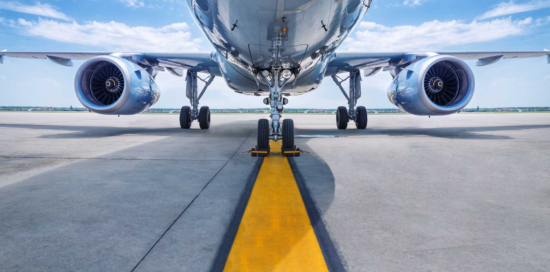 Close up of Jumbo jet banner